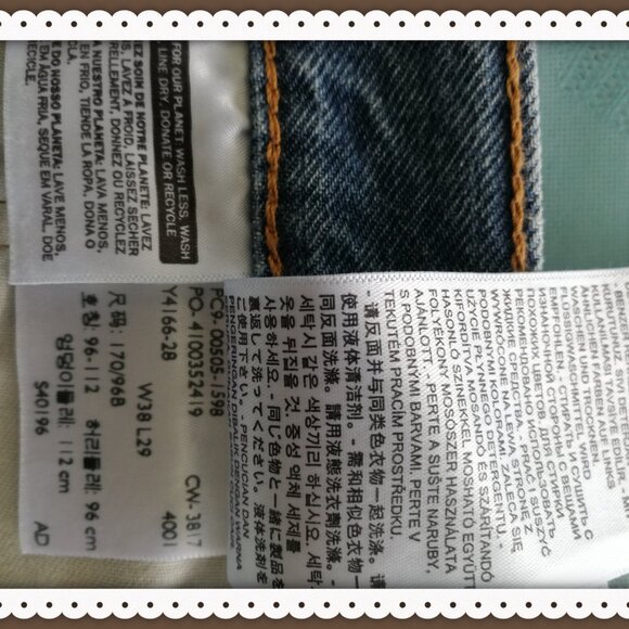 Levi’s® Men's 505™ 38 x 29 Regular Straight Fit Jeans Blue Wash NEW with Tag - Picture 12 of 12